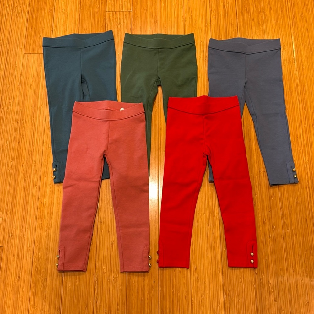 Janie & Jack Button Cuff Ponte Pant Lot 3T EUC and New!